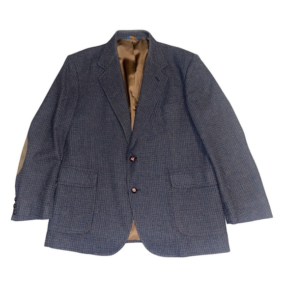 Pendleton Men’s 44 Long Wool Western Jacket Blazer Elbow Patch Tweed Vintage - Picture 1 of 10